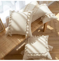 Bonenjoy, 1 funda de almohada con borlas, funda de cojín Beige, funda de almohada de lino y algodón, 30x5 0/45x4 5/50x50, fundas de almohada para decoración de coche/hogar/oficina - details 4