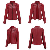 Chaqueta de cuero de imitación para mujer, abrigo de motociclista de moda, ropa de primavera y otoño - details 4