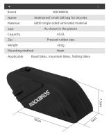 ROCKBROS-bolsa para SILLÍN de bicicleta, resistente al agua, con capacidad de 0,6 l, para colgar luces traseras - details 1