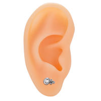 Tachuelas de titanio para oreja, conjunto de 3 bolas roscadas con bisel CZ, superior, Labret, labio, Piercing para cartílago de la oreja, joyería para Tragus, 1PcG23 - details 3
