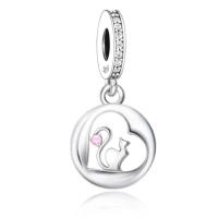 Abalorios de Gatito Pendientes de Joyería para Amantes de Gatos Hechos en Plata Esterlina 925 con Diseño de Cola Curva - details 0