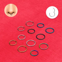 Aros con bisagras para la nariz, aros de titanio/acero para el cartílago, piercing para el cuerpo, 14/16/18/10G - details 5