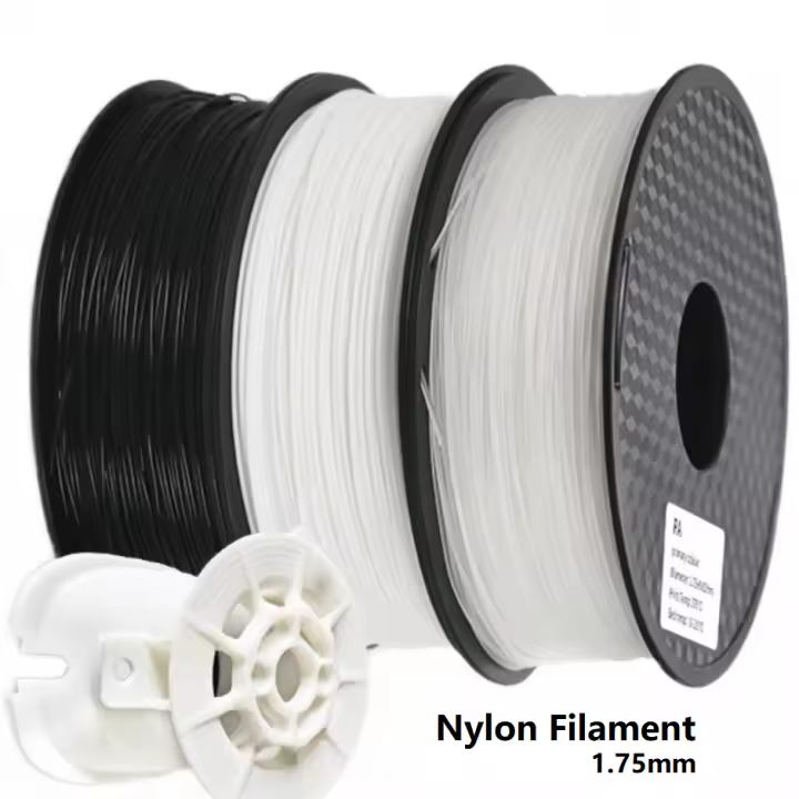 Filamento de Nailon PA6 de 1.75mm, 1kg, 500g, 250g, Materiales Plásticos para Impresora 3D, Filamento Transparente, Alta Resistencia, Durabilidad, Resistencia al Calor, Nailon Negro, Blanco, Transparente - 1