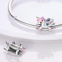 Encanto de Plata Esterlina S925 Unicornio Floral Mariposa Para Pulsera Original de 3mm Joyería Fina de Cumpleaños para Mujeres Regalo de Piedra Principal de Zirconio - details 1