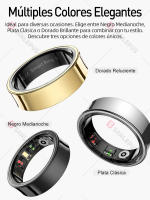 Anillo Inteligente SANLEPUS R09 - Monitoreo de Salud 24/7, SpO2, Sueño y Temperatura - Resistencia al Agua 5ATM - Plata/Negro/Dorado - Envío Rápido - details 6