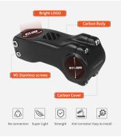 TOSEEK MTB/Road Bicycle Carbon Stem -12 Degree Bike 28.6mm Handlebar Stems 70/80/90/100/110/120mm Black Matte Bicycle Parts - details 3