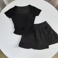 Conjunto de Yoga para Mujeres Falda de Tenis de Nylon Pantalones de Fitness - details 3
