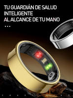 Anillo Inteligente SANLEPUS R09 - Monitoreo de Salud 24/7, SpO2, Sueño y Temperatura - Resistencia al Agua 5ATM - Plata/Negro/Dorado - Envío Rápido - details 0
