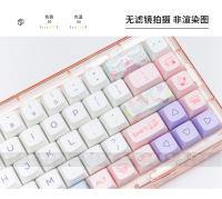 Sanrio-teclas Cinnamoroll de 144 teclas Pbt Xd, sublimación de tinte Aheight para adaptación a 61, 64, 68, 75, 84, 87, 98, 104, Teclado mecánico de regalo - details 11