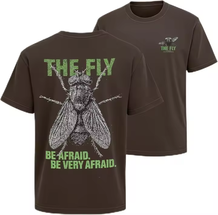 Camiseta The Fly 1986, camiseta gráfica de terror de David Cronenberg | Camiseta vintage de la película de ciencia ficción de Jeff Goldblum Brundlefly - 1