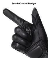 Guantes de cuero Real para motocicleta, impermeables, a prueba de viento, cálidos, transpirables, táctiles, para invierno y verano - details 17