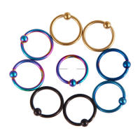 Lote de 2 anillos de aro con cuentas de acero inoxidable bcr de alta calidad, joyería para piercing corporal, para cejas, tragus, nariz, pezón, barra, labios, 16g - details 1