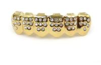 Juego de dientes de plata y oro estilo hip hop para hombre y mujer, joyería brillante, color dorado y plateado, 1 ud. - details 10