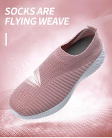 Zapatos para caminar para mujer, zapatillas de calcetín a la moda, mocasines cómodos y transpirables, zapatos informales antideslizantes - details 6