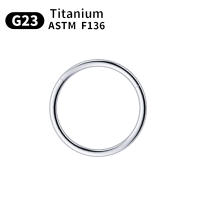 100%-pendientes de titanio G23 para mujer, piercing para la nariz, medio anillo en forma de d, segmento, cartílago - details 10