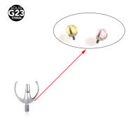 Juego de garra de titanio de 3 garras, 5 piezas, hilo interno, bola para Piercing de hélice redonda - details 3
