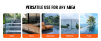 Succebuy Varnilla de Vidrio Cuadrada Soporte de Estante de Acero Inoxidable 304 - details 4