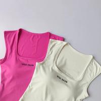Chaleco Deportivo Nude Elegante Correas Ancha Cuello Cuadrado Material de Nylon - details 8