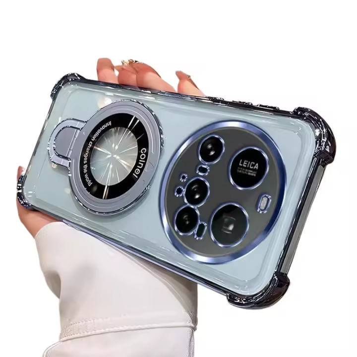 Funda Sencilla de Cuatro Esquinas Anti-Caída para Xiaomi 15 Ultra Soporte Magnético de TPU Transparente - 1
