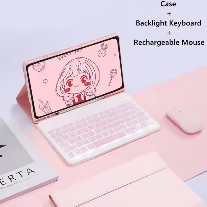Funda con Teclado retroiluminado para Samsung Tab S9, 11 pulgadas, ratón, Bluetooth, teclado español inalámbrico, Funda magnética para X710, X716, X718 - 1