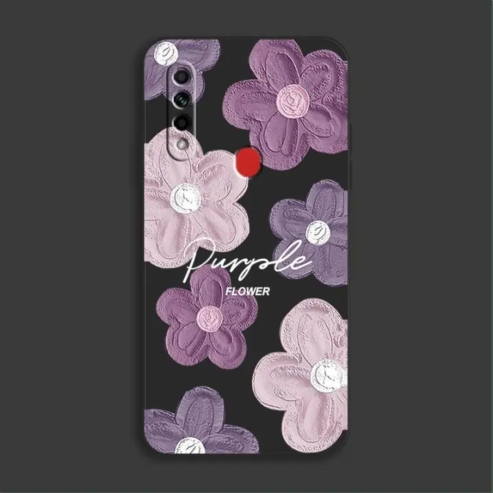 Fundas de Teléfono de Flor Morada para Samsung Galaxy Silicona/Goma Compatible con A52 A72 A51 A71 A16 A15 A14 A13 A12, A32, A22, A10, A20, A30, A50, A30s, A70, A10s, A20s, A21s, A54, A11, A21 A31 A41 A23 A24 A25 A35 A55 M13 M55 M53 Electrónica Accesorios - 1
