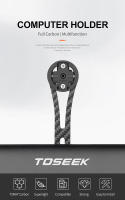 Soporte de ordenador de bicicleta de carbono, cronómetro, velocímetro, soporte de montaje para Garmin, Cateye, Bryton, Gopro, so - details 0