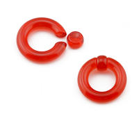 Anillo de cuentas cautivas de acrílico bcr de gran tamaño, 2 piezas, dilatador de tapón para la oreja, guauge, piercing para la nariz, joyería para el cuerpo - details 8