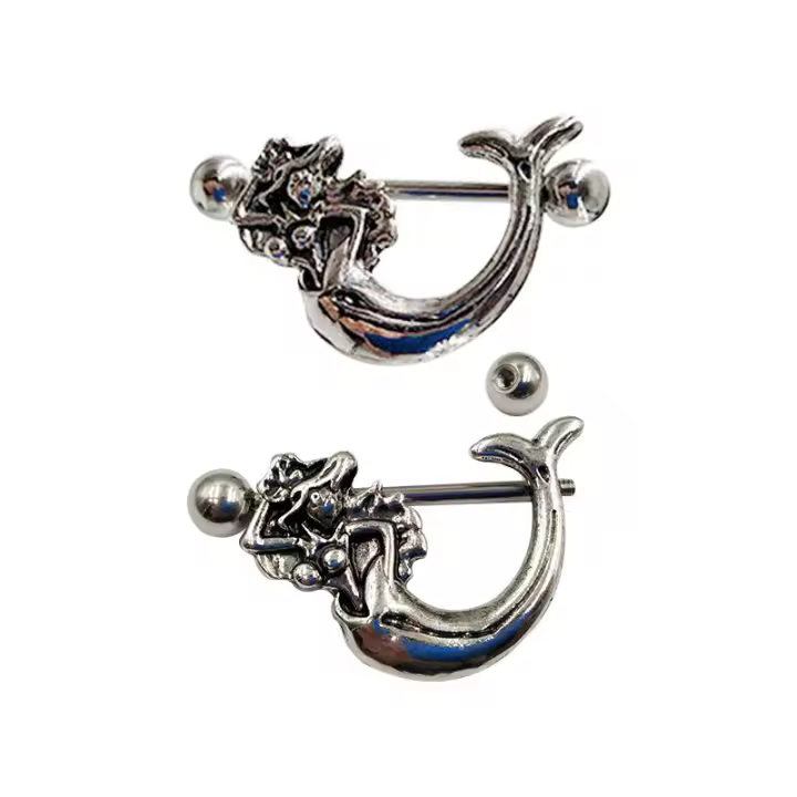 Anillo de pezón de dragón creativo para mujer, 2 piezas, Piercing corporal, joyería, regalos - 1
