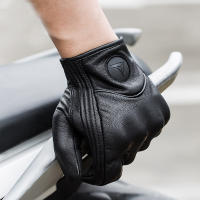 Guantes de cuero Real para motocicleta, impermeables, a prueba de viento, cálidos, transpirables, táctiles, para invierno y verano - details 24