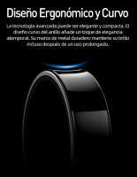Anillo Inteligente SANLEPUS R09 - Monitoreo de Salud 24/7, SpO2, Sueño y Temperatura - Resistencia al Agua 5ATM - Plata/Negro/Dorado - Envío Rápido - details 2