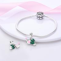 Encanto de Plata Esterlina S925 Unicornio Floral Mariposa Para Pulsera Original de 3mm Joyería Fina de Cumpleaños para Mujeres Regalo de Piedra Principal de Zirconio - details 19