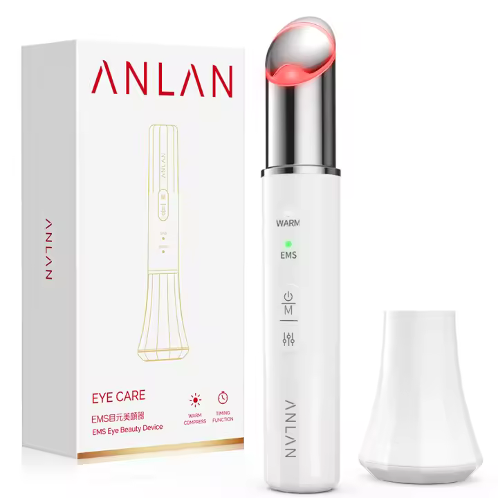 ANLAN Masajeador de Ojos, EMS Dispositivo de Ojos Antiarrugas y Antiedad, Luz Roja& Azu de LED Terapia, 40 ℃ Compresa Caliente, Mejora Ojeras, Bolsas, Hinchazón, Arrugas, Contorno de Ojos - 1