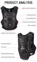VEMAR Armadura de Motocross Chaqueta de Moto con Protector de Espalda y Pecho para Moto de Tierra Off-Road Equipo Protector para Moto - details 9