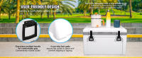 SucceBuy Enfriador portátil aislado de 52 cuartos, hielera resistente con capacidad para 50 latas para acampar, playa, picnic, viajes, mantiene el hielo durante 6 días - details 4