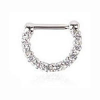 Aros de circonia aaa de 16G para mujer, piercing para la nariz, color plateado, joyería para el cuerpo, piercing para el pezón y el tabique falso - details 7