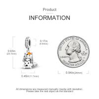 Encantos de Serie Zirconia de Plata Esterlina S925 100% Real para Mujeres Joyería Fina de Cumpleaños Ajuste a Pulsera y Bangle de 3mm - details 71