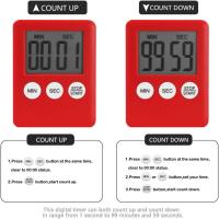 Nuevo temporizador de cocina Digital con pantalla LCD grande, reloj magnético fuerte con cuenta atrás, temporizador portátil ultrafino para tareas - details 7