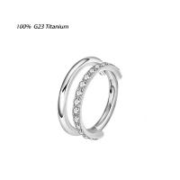 1Pc astm f136 titanium piercing de la nariz 16g cz con bisagras tabique clicker Segmento de cartílago de la oreja tragus hélice anillo penetrante de labios joyería - details 6