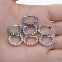 Aros de circonia aaa de 16G para mujer, piercing para la nariz, color plateado, joyería para el cuerpo, piercing para el pezón y el tabique falso - details 4