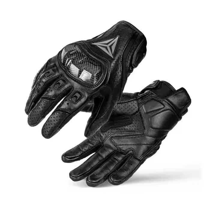 Guantes de motocicleta de cuero YOUHOO para conducción deportiva de moto con cierre de pull-on lavable en máquina - 1