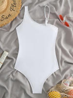 Bañador de una pieza para mujer, nuevo traje de baño liso sin espalda, con correa ajustable, Sexy para playa, - details 28