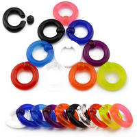 Anillo de cuentas cautivas de acrílico bcr de gran tamaño, 2 piezas, dilatador de tapón para la oreja, guauge, piercing para la nariz, joyería para el cuerpo - details 3