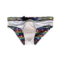 Jessborn-bañador corto de cintura baja para hombre, ropa de baño sexy con rayas de estrellas, ideal para surfear en la playa, para verano y primavera - details 9
