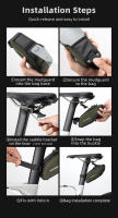 Bolsa de Sillín de Bicicleta ROCKBROS Portátil Impermeable Bolsa de Cola de Ciclismo MTB Bicicleta de Carretera Bolsa de Almacenamiento con Guardabarros Material Poliéster Cierre de Cremallera - details 13