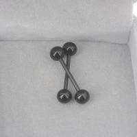 2 unids/lote de piercing de estilo indio luminoso, 1,6x19x6mm, piercing de lengua de barra recta, joyería corporal acrílica de calibre 14, anillo tragus - details 19