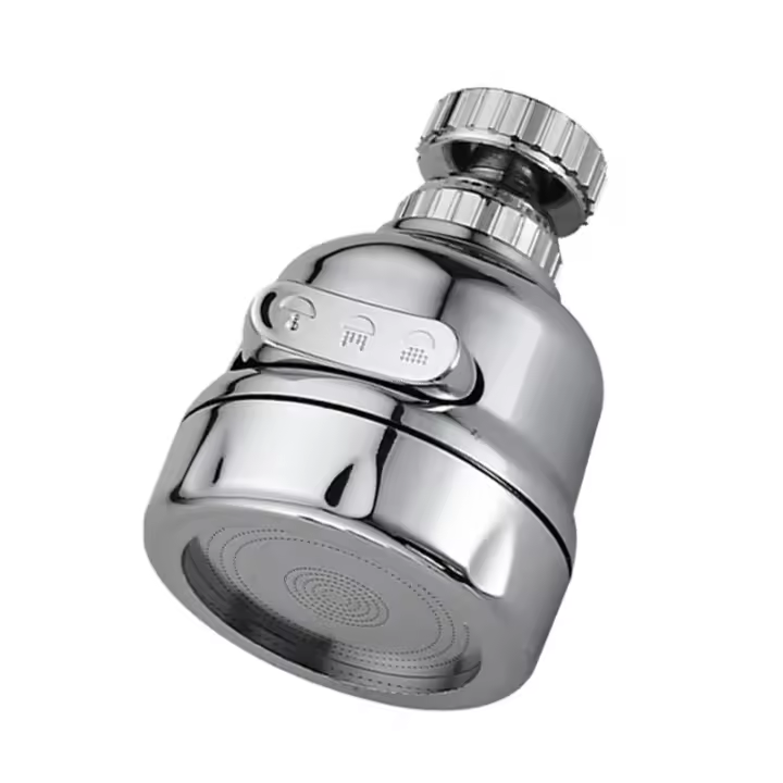 CA Adaptador de Grifo de Cocina, 3 Modos, Boquilla de filtro de salpicadura, burbujeador de Ahorro de Agua para baño, extensor de Grifo para el hogar, dimusor Rotatin de 360 ° - 1