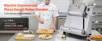 SucceBuy Laminadora eléctrica para masa de pizza, prensa semiautomática de acero inoxidable de 3 a 16 pulgadas, máquina comercial para hacer pasta de 390 W - details 0