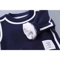 Pantalones acolchados de manga larga con cuello redondo, Top cálido informal, Conjunto de dos piezas - details 5