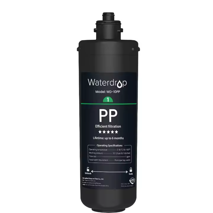 Waterdrop WD-10PP Filtro de agua debajo del fregadero, reemplazo para Waterdrop TSA y TSB y TSB-CM Sistema de filtro de agua debajo del fregadero de 3 etapas - 1