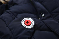 Chaqueta de plumón para niños y niñas, abrigo grueso y cálido con capucha y cuello de piel, color azul marino, Parka de 2 a 10 L-3XL, para invierno - details 9